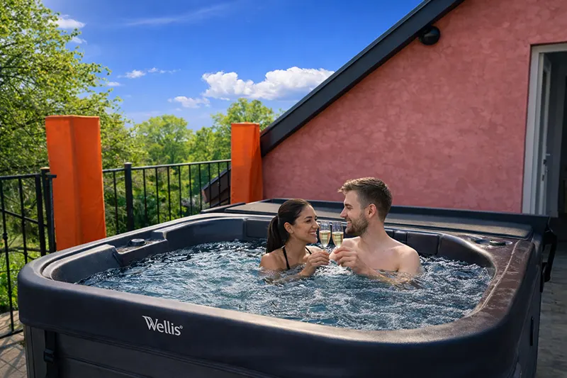 Gondűző fészek - Visegrád - terasz - jakuzzi